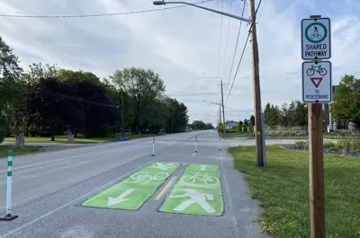 A multi-use path along Huron Church Line in LaSalle.